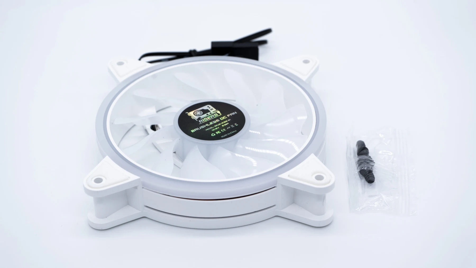 White Ring LED 120mm Fan
