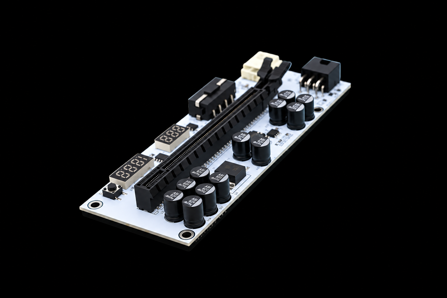 GPURisers riser board with labeled components